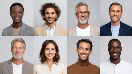 Diverse Professional Headshots in Smart Attire for Business Use