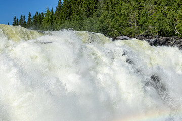 Tännforsen, Sweden The Tännforsen waterfall, the biggest in Sweden, on the Indalsälven River.