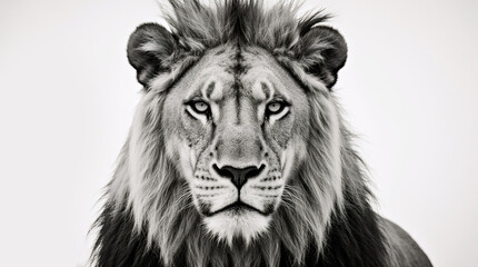 lion black and white image