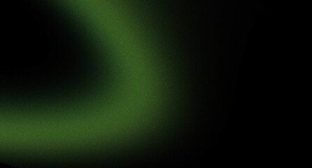 Abstract black dark deep green gradient background color wave bright light silk glow grain texture noise surface grainy