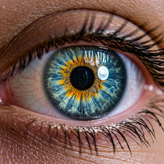 Eye Reflecting Abstract Galaxy: Creative Ideas and Boundless Potential, in 8k.