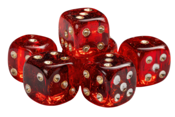 Red Dice Still Life Photography Gambling Chance Risk Luck Games and Recreation Concept Photography