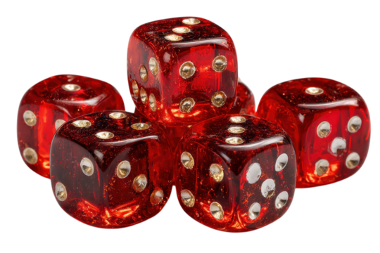 Red Dice Still Life Photography Gambling Chance Risk Luck Games and Recreation Concept Photography