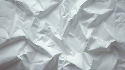 Obraz premium Crinkled white paper background with a wrinkled texture.