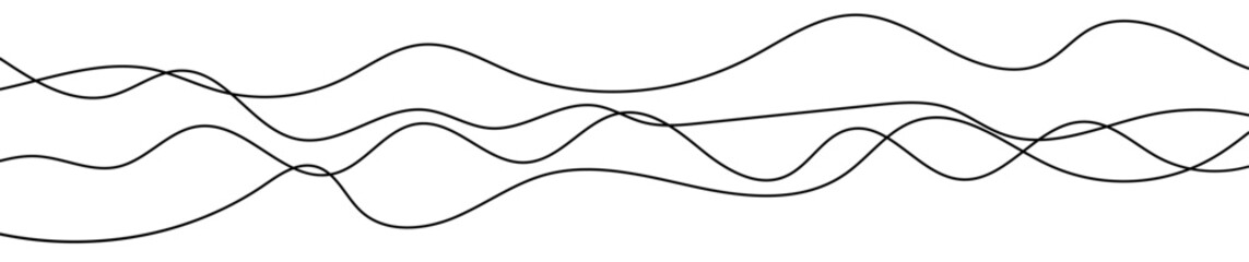 Thin curved wavy lines