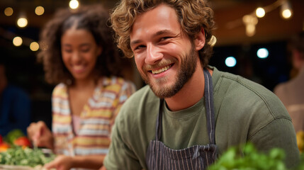 Friendsgiving Preparation in a Cozy Kitchen