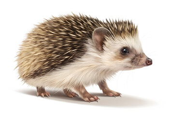 Obraz premium Cute baby hedgehog isolated on white background