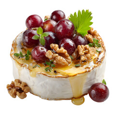 Baked Camembert with Honey Walnuts and Grapes