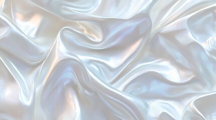 Fototapeta premium Elegant Iridescent Fabric Texture with Soft Folds and Subtle Light