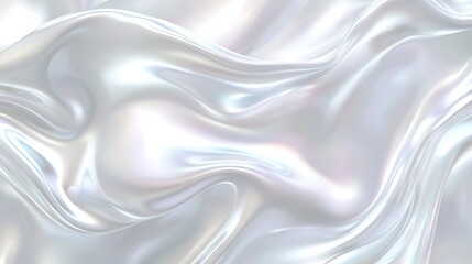 Obraz premium Elegant Abstract Background with Flowing White Silk Fabric Texture