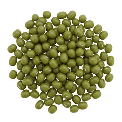 3D Illustration Pile of Mung Beans on Transparent Background
