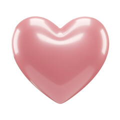 3D Illustration Pink Heart Isolated Background