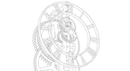 Obraz premium clock graphic symbol 3d illustration 