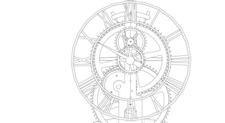 clock graphic symbol 3d illustration	
