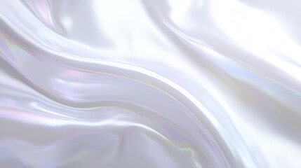 Fototapeta premium Smooth Flowing Satin Fabric Background with Subtle Iridescent Sheen Detail