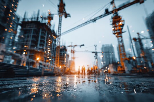 Futuristic machinery and ar blueprints guide sydney's road construction. Traffic flow. Revamping western sydney: $380m contract for m5 motorway enhancement. Traffic solution. Smart city.