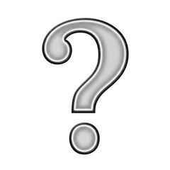 3D Illustration of Question Mark Icon