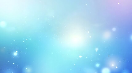 Abstract Blue Background with Bokeh Effect and Sparkling Light Points