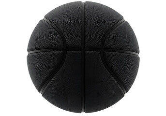 3D Illustration of Black Textured Basketball on Black Background