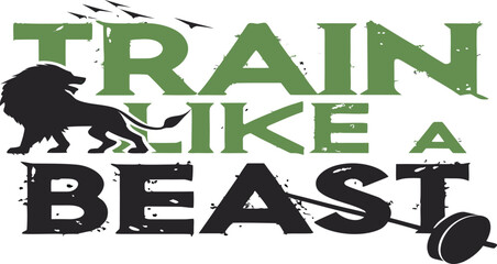 Lion training beast barbell strength