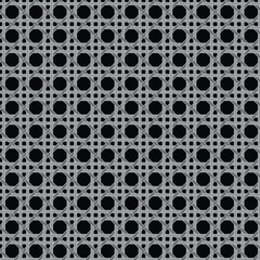 gray basketweave lattice pattern with white outline on black background