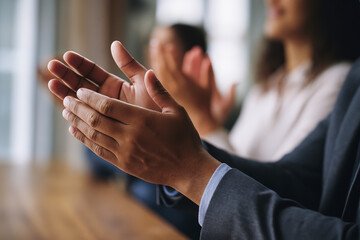 Obraz premium Appreciation and feedback inspire cooperation success teamwork communication collaboration and support