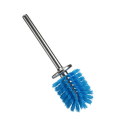 3D Illustration of Blue Toilet Brush With Metal Handle