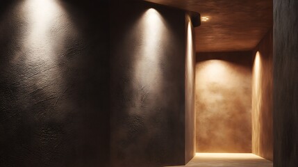 Interior wall with texture and indirect soft glow