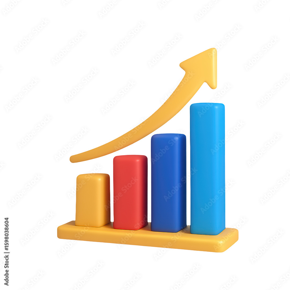 Poster finance and currency growth rise through chart data analysis showing progress and success clearly