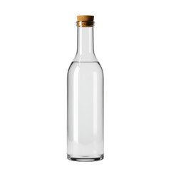 3D Realistic Clear Glass Bottle With Cork