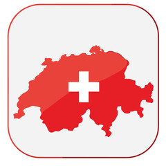 Fototapeta premium Switzerland flag map for Swiss National Day 1 August vector poster