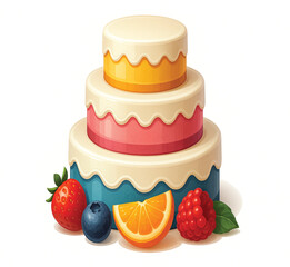 Delicious strawberry cream cake, a sweet dessert perfect for any celebration