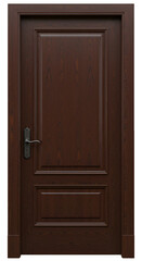 Fototapeta premium 3D Realistic Isolated Simple Empty Single Brown Wooden Door