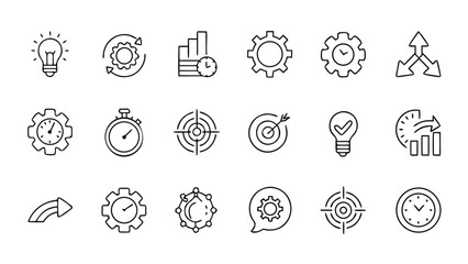 vector set of hand drawn icons