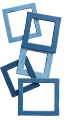 Abstract Background Blue Square Frames Illustration