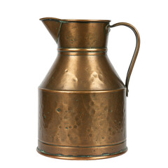 Antique Copper Jug on Dark Background