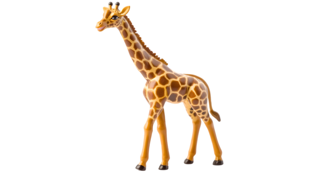 Cute Toy Giraffe Isolated on White Background - Playful Kids' Room Decor