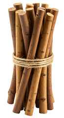 Bundle of Tied Sticks Isolated on Black