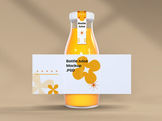 Two Bottles of Orange Juice in a Modern 
