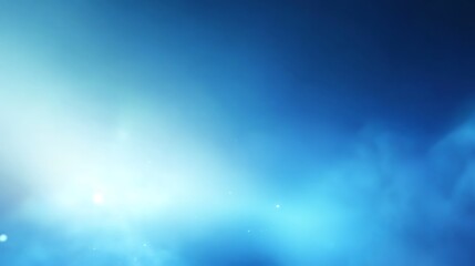 Abstract Light Painting with Blue Tones and Subtle Glowing Particles