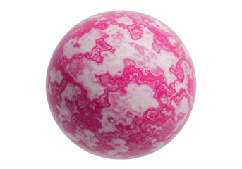 Abstract 3D Pink And White Marble Sphere Illustration