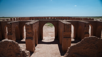Ancient architectural remains in Abu Dulaf, Iraq, showcasing rich history