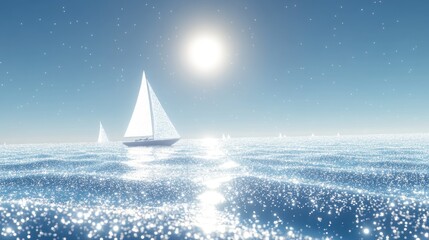Peaceful sailing scene