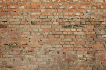 Texture of old red brick wall as background, closeup
