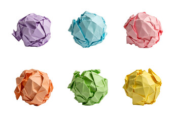 Crumpled Paper Ball on Black Background