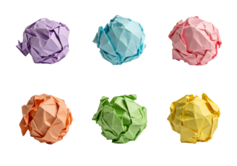 Crumpled Paper Ball on Black Background