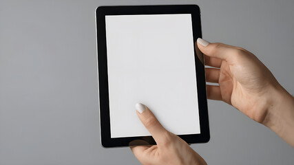 Hand holding small blank white card over black surface, ideal for branding or ID mockup

