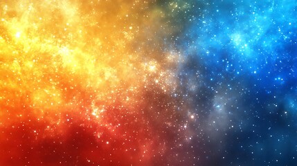 Illustrative Night Sky Displaying Vibrant Galaxy with Stars and Nebula