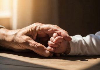 hands of the man