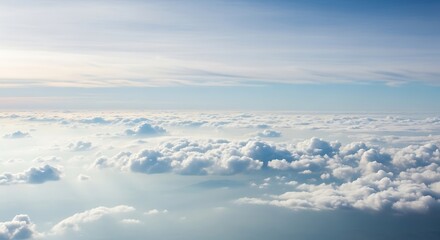 Blue Skies and a Sea of White from Above